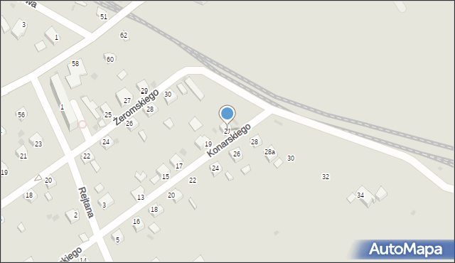 Jedlicze, Konarskiego Stanisława, 21, mapa Jedlicze