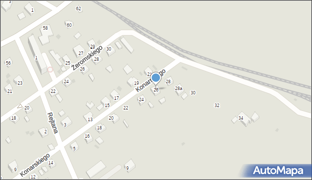 Jedlicze, Konarskiego Stanisława, 26, mapa Jedlicze