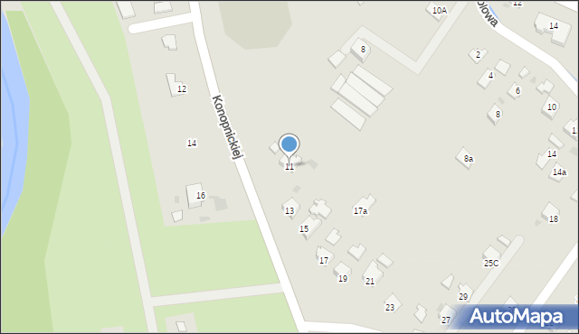 Jedlicze, Konopnickiej Marii, 11, mapa Jedlicze