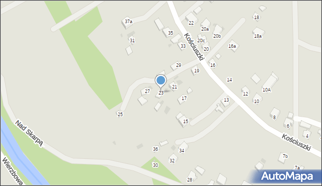 Jedlicze, Kościuszki Tadeusza, gen., 23, mapa Jedlicze