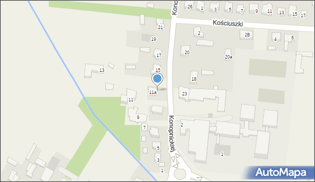 Jedlińsk, Konopnickiej Marii, 12, mapa Jedlińsk