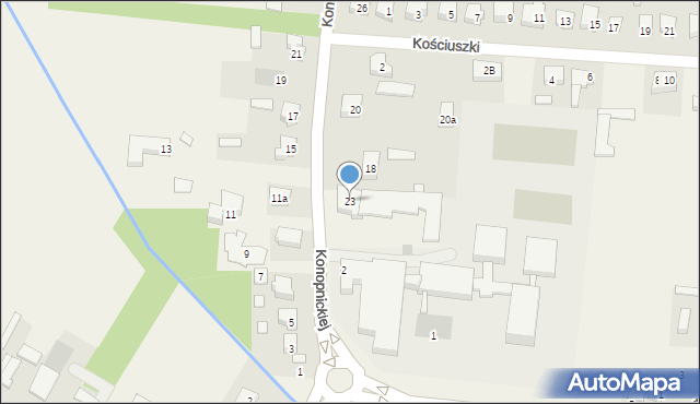 Jedlińsk, Konopnickiej Marii, 23, mapa Jedlińsk