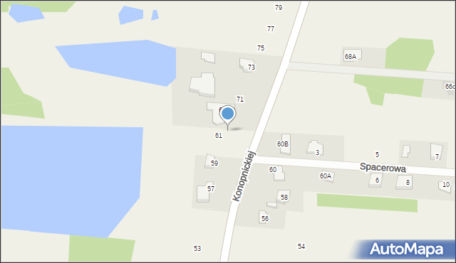 Jedlińsk, Konopnickiej Marii, 69, mapa Jedlińsk