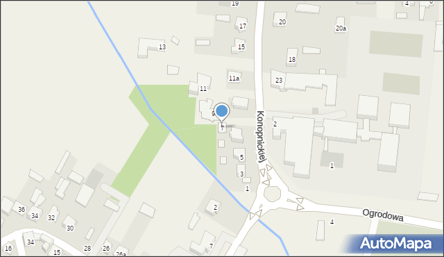 Jedlińsk, Konopnickiej Marii, 7, mapa Jedlińsk