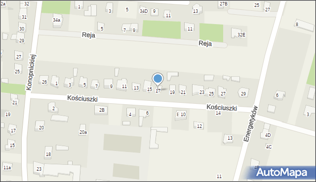 Jedlińsk, Kościuszki Tadeusza, gen., 17, mapa Jedlińsk