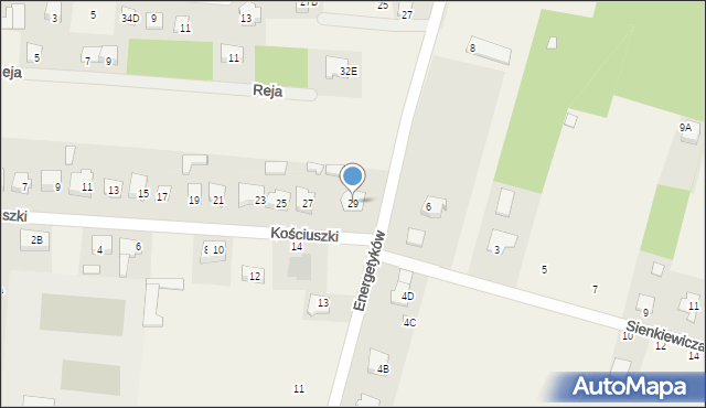 Jedlińsk, Kościuszki Tadeusza, gen., 29, mapa Jedlińsk
