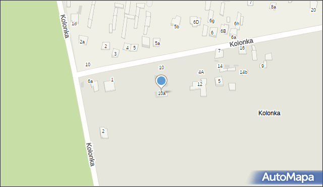 Jedlnia-Letnisko, Kolonka, 10a, mapa Jedlnia-Letnisko