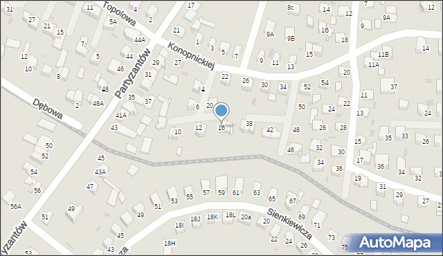 Jędrzejów, Konopnickiej Marii, 16, mapa Jędrzejów