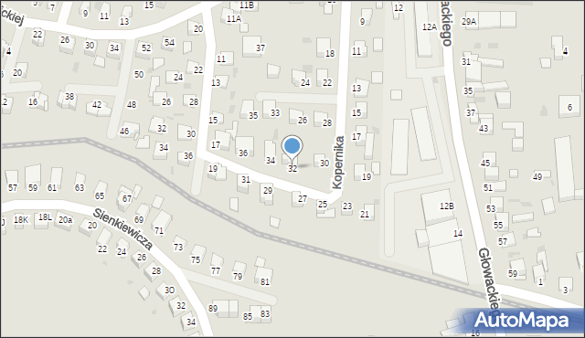 Jędrzejów, Kopernika Mikołaja, 32, mapa Jędrzejów