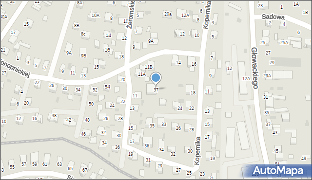 Jędrzejów, Kopernika Mikołaja, 37, mapa Jędrzejów