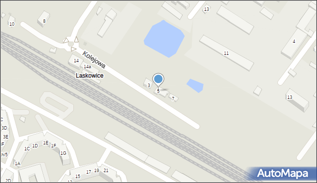 Jelcz-Laskowice, Kolejowa, 5, mapa Jelcz-Laskowice