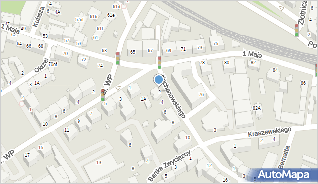 Jelenia Góra, Kochanowskiego Jana, 2, mapa Jelenia Góra