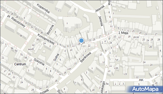 Jelenia Góra, Konopnickiej Marii, 18, mapa Jelenia Góra