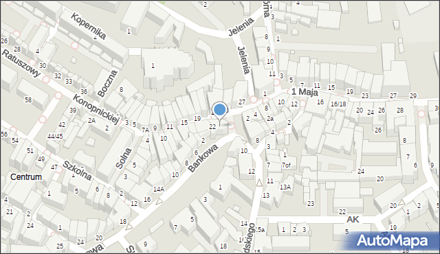 Jelenia Góra, Konopnickiej Marii, 24, mapa Jelenia Góra