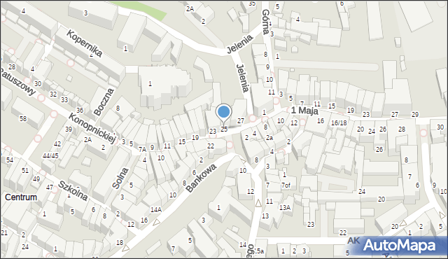 Jelenia Góra, Konopnickiej Marii, 25, mapa Jelenia Góra