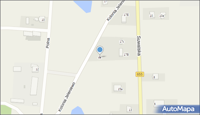 Jeleniewo, Kolonia Jeleniewo, 4e, mapa Jeleniewo