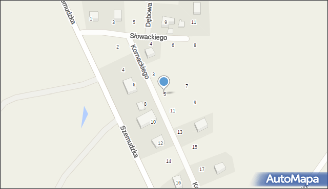Jeleńska Huta, Kornackiego, ks., 5, mapa Jeleńska Huta