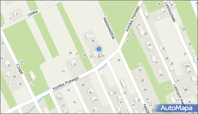 Jesówka, Konika Polnego, 33, mapa Jesówka