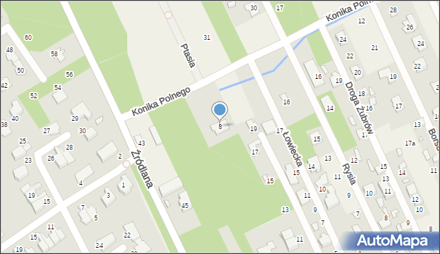 Jesówka, Konika Polnego, 8, mapa Jesówka