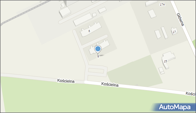 Jezierzyce, Kościelna, 4, mapa Jezierzyce