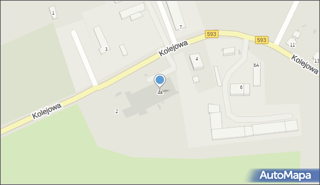 Jeziorany, Kolejowa, 4a, mapa Jeziorany