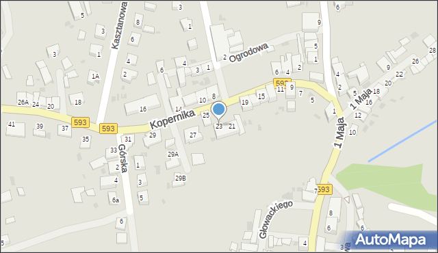 Jeziorany, Kopernika Mikołaja, 23, mapa Jeziorany