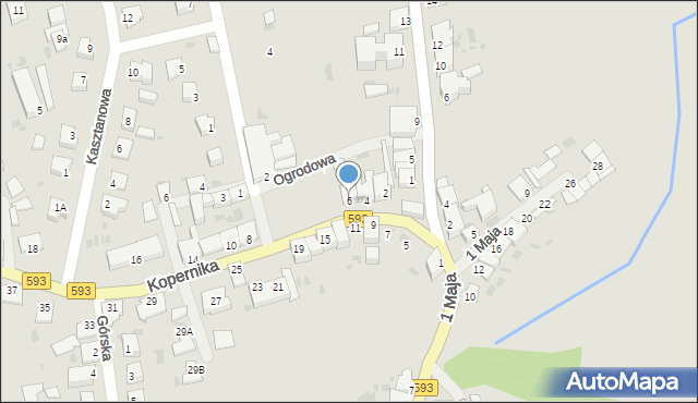 Jeziorany, Kopernika Mikołaja, 6, mapa Jeziorany