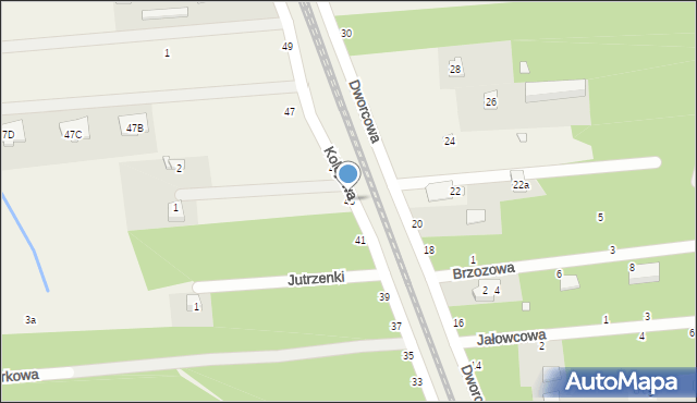 Jeziórko, Kolejowa, 43, mapa Jeziórko