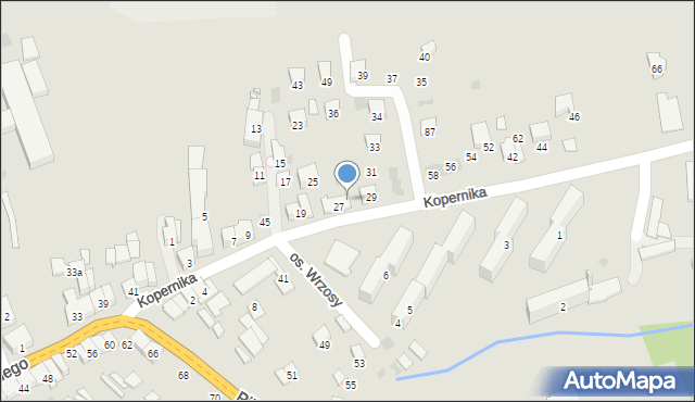 Jordanów, Kopernika Mikołaja, 27a, mapa Jordanów