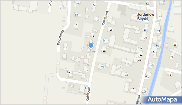 Jordanów Śląski, Kolejowa, 3, mapa Jordanów Śląski