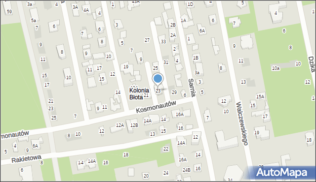 Józefów, Kosmonautów, 23, mapa Józefów