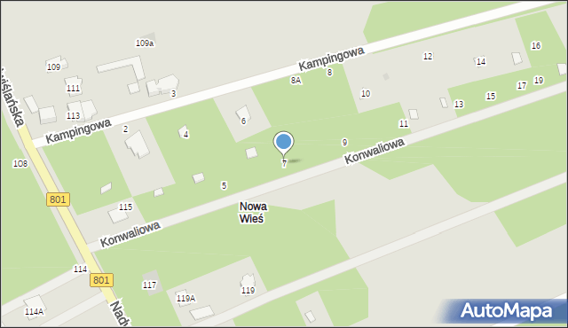 Józefów, Konwaliowa, 7, mapa Józefów