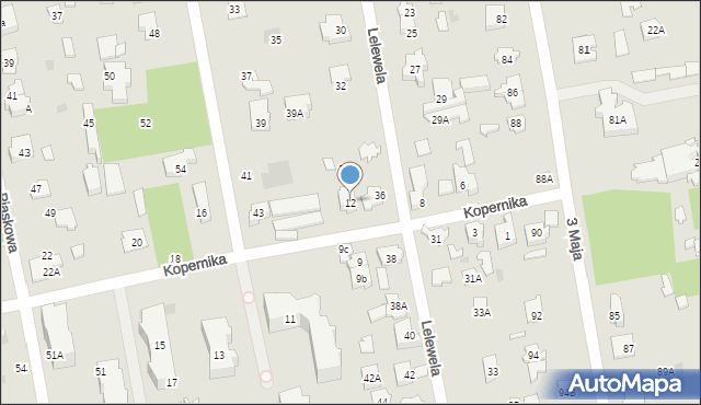 Józefów, Kopernika Mikołaja, 12, mapa Józefów