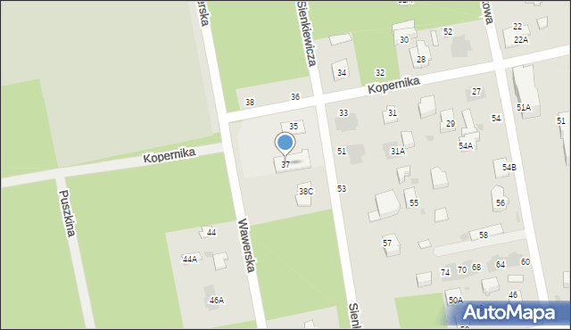 Józefów, Kopernika Mikołaja, 37, mapa Józefów