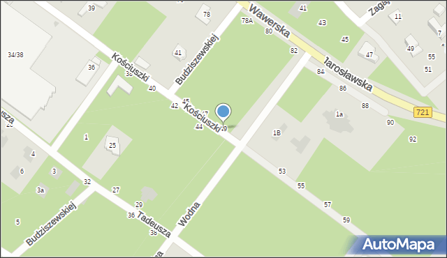 Józefów, Kościuszki Tadeusza, gen., 49, mapa Józefów