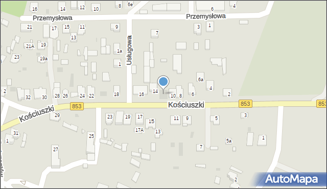 Józefów, Kościuszki Tadeusza, gen., 12, mapa Józefów