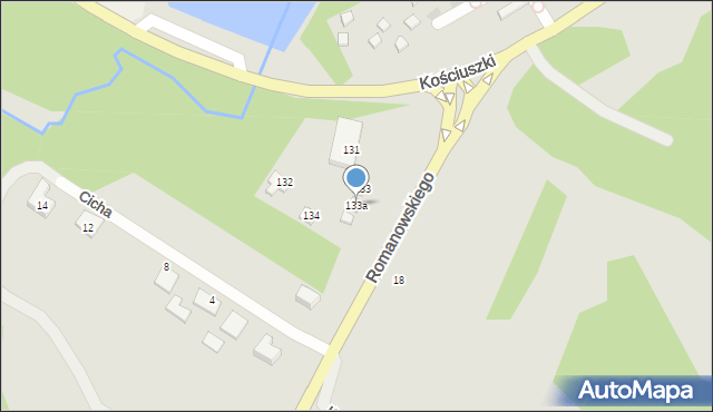 Józefów, Kościuszki Tadeusza, gen., 133a, mapa Józefów