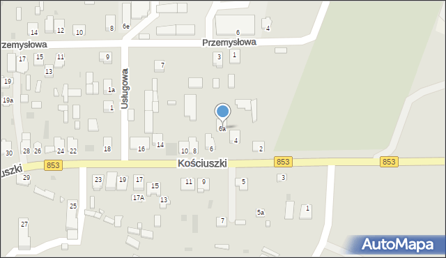 Józefów, Kościuszki Tadeusza, gen., 6a, mapa Józefów