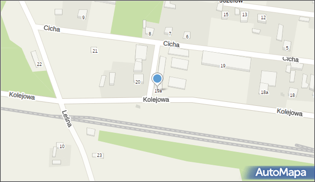 Józefów, Kolejowa, 19a, mapa Józefów