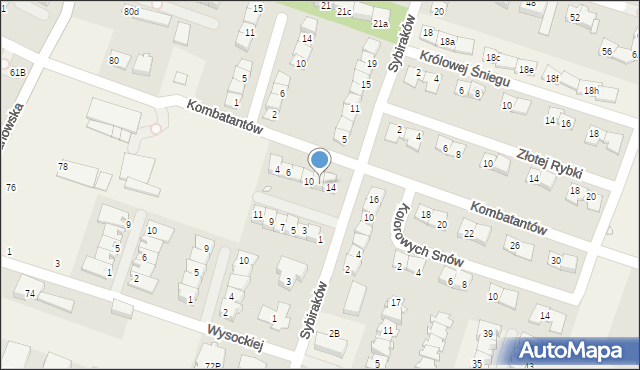 Julianów, Kombatantów, 12, mapa Julianów