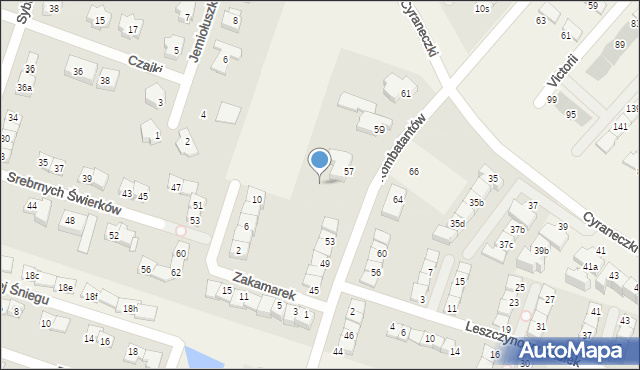 Julianów, Kombatantów, 57b, mapa Julianów