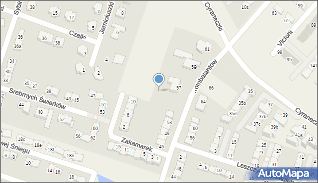 Julianów, Kombatantów, 57c, mapa Julianów