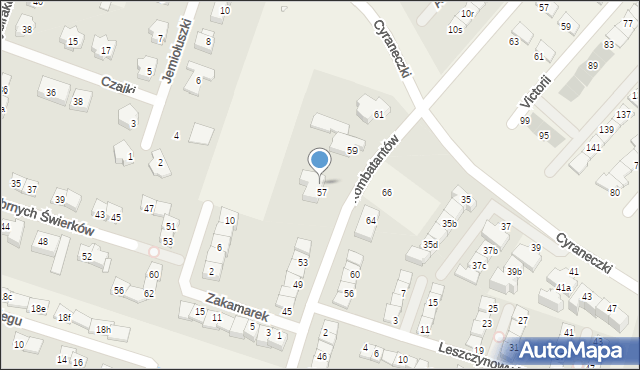 Julianów, Kombatantów, 57e, mapa Julianów