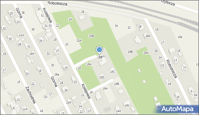 Justynów, Kolejowa, 18B, mapa Justynów