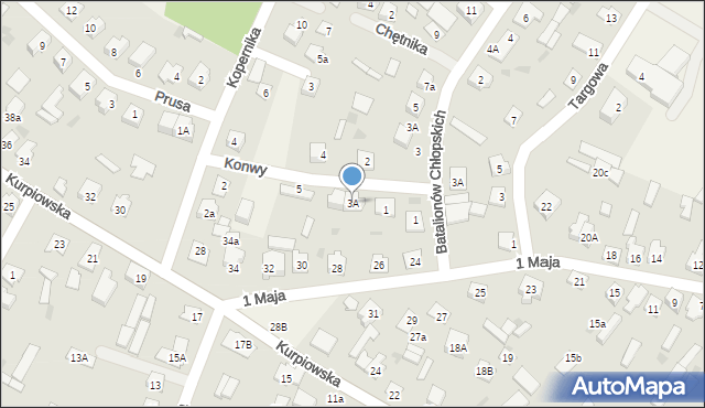 Kadzidło, Konwy Stacha, 3A, mapa Kadzidło