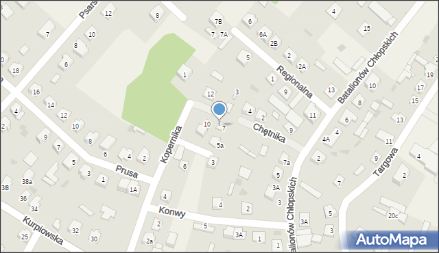 Kadzidło, Kopernika Mikołaja, 7, mapa Kadzidło