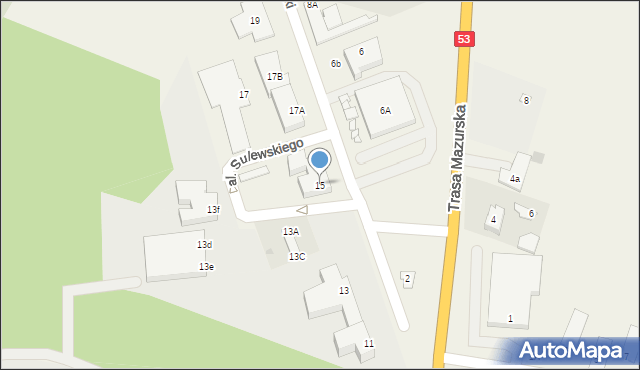 Kadzidło, Kościuszki Tadeusza, gen., 15, mapa Kadzidło