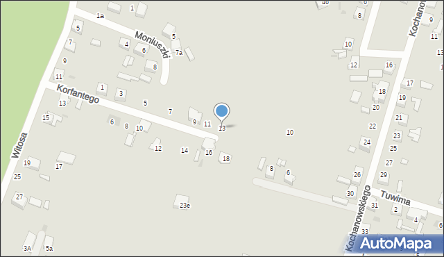 Kalety, Korfantego Wojciecha, 13, mapa Kalety