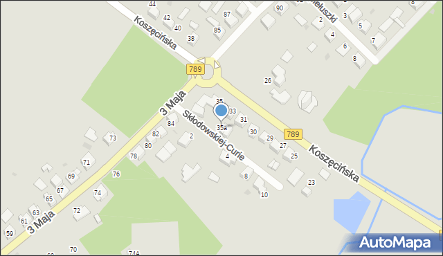Kalety, Koszęcińska, 35a, mapa Kalety
