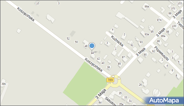 Kalety, Koszęcińska, 44, mapa Kalety